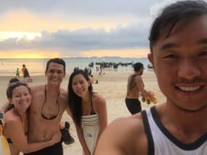 Ethan and Karis with Kara and Nate in Thailand